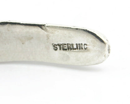 Navajo Bracelet .925 Silver Hand Stamped Arrow Head Artist I Montoya C.80's