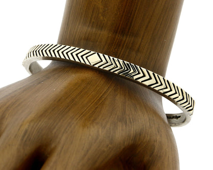 Navajo Bracelet .925 Silver & 14k Solid Gold MM Rogers and AS Cuff C.80's