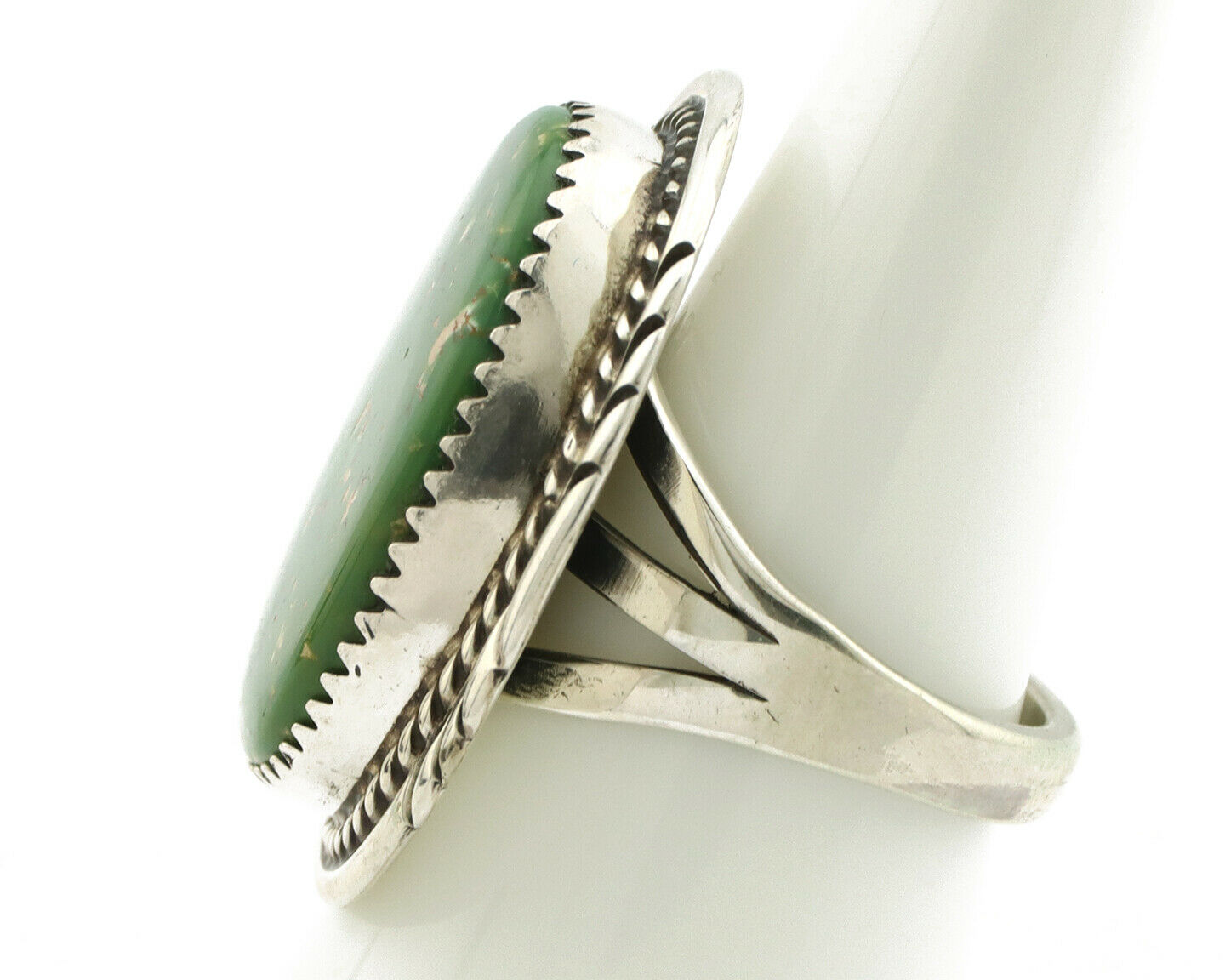 Navajo Ring .925 Silver Royston Turquoise Artist Signed M Begay C.80's