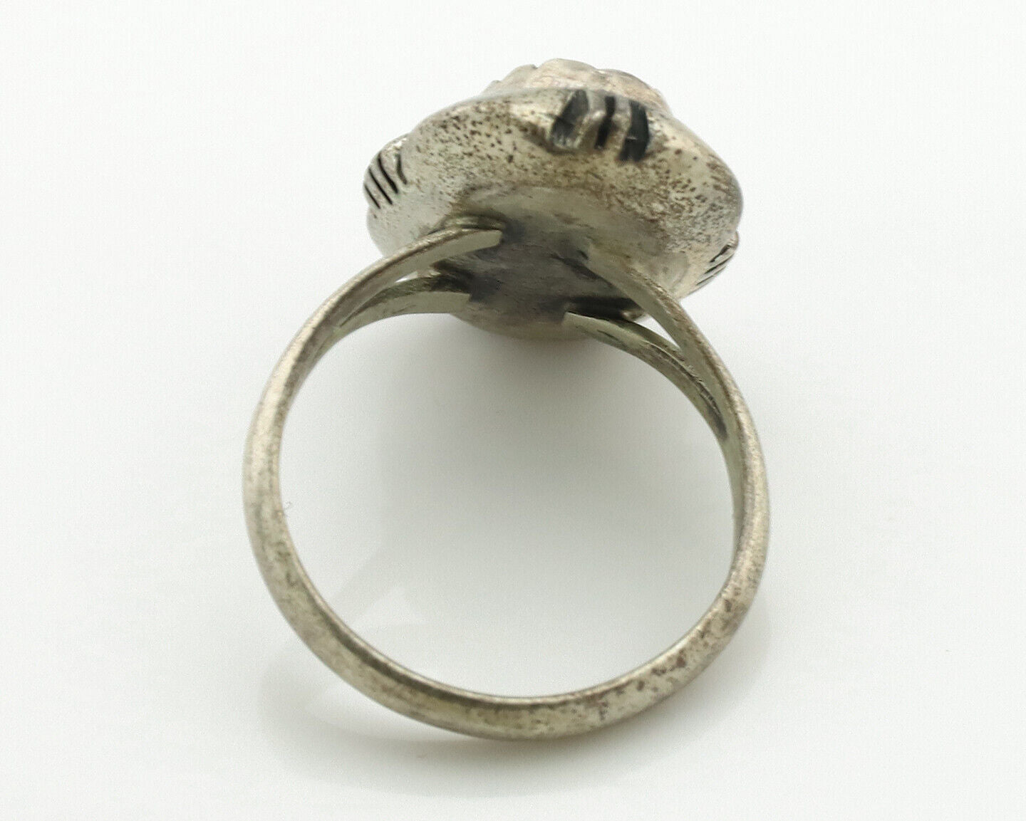 Navajo Ring .925 Silver Turquoise Mountain Native American Artist C.1980's