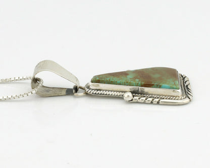 Navajo Pendant .925 Silver Royston Turquoise Artist Signed BKF C.80's