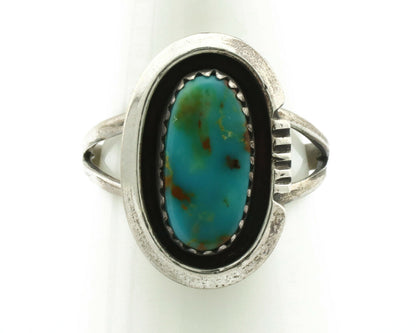 Navajo Ring .925 Silver Arizona Turquoise Native American Artist Handmade C.80's