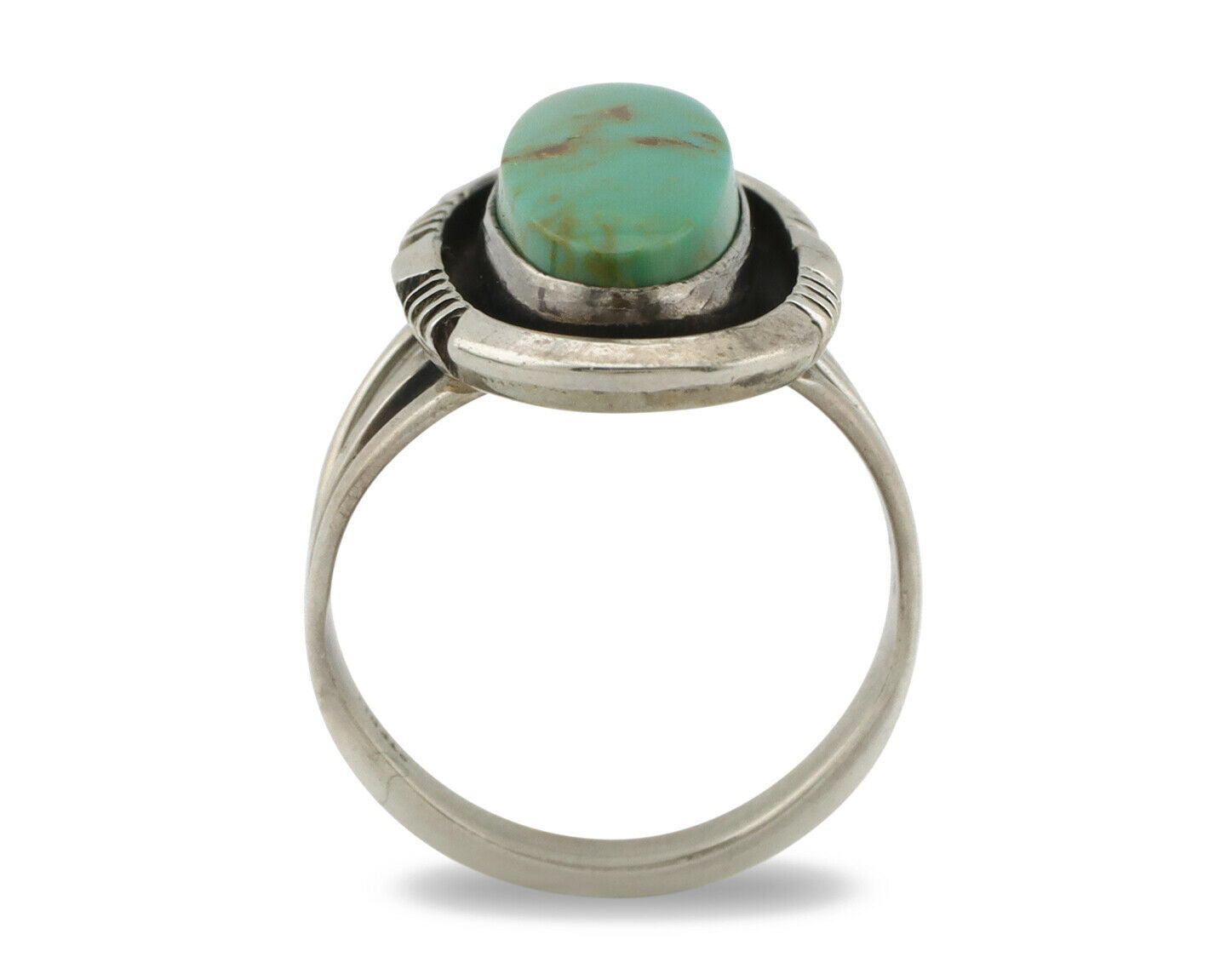 Navajo Ring .925 Silver Arizona Turquoise Native American Artist Handmade C.80's
