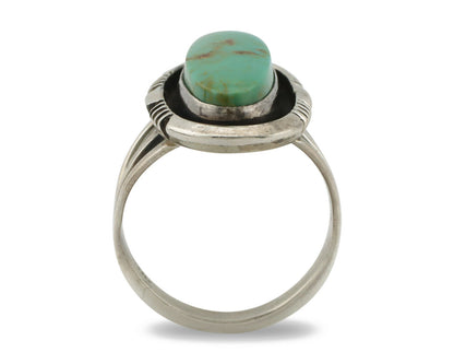 Navajo Ring .925 Silver Arizona Turquoise Native American Artist Handmade C.80's