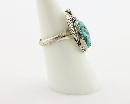 Navajo Ring 925 Silver Natural Blue Turquoise Native American Artist C.80's