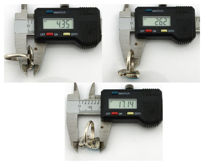 Zuni Ring 925 Silver Natural Mined Blue Turquoise Artist Signed Simplicio C.80's