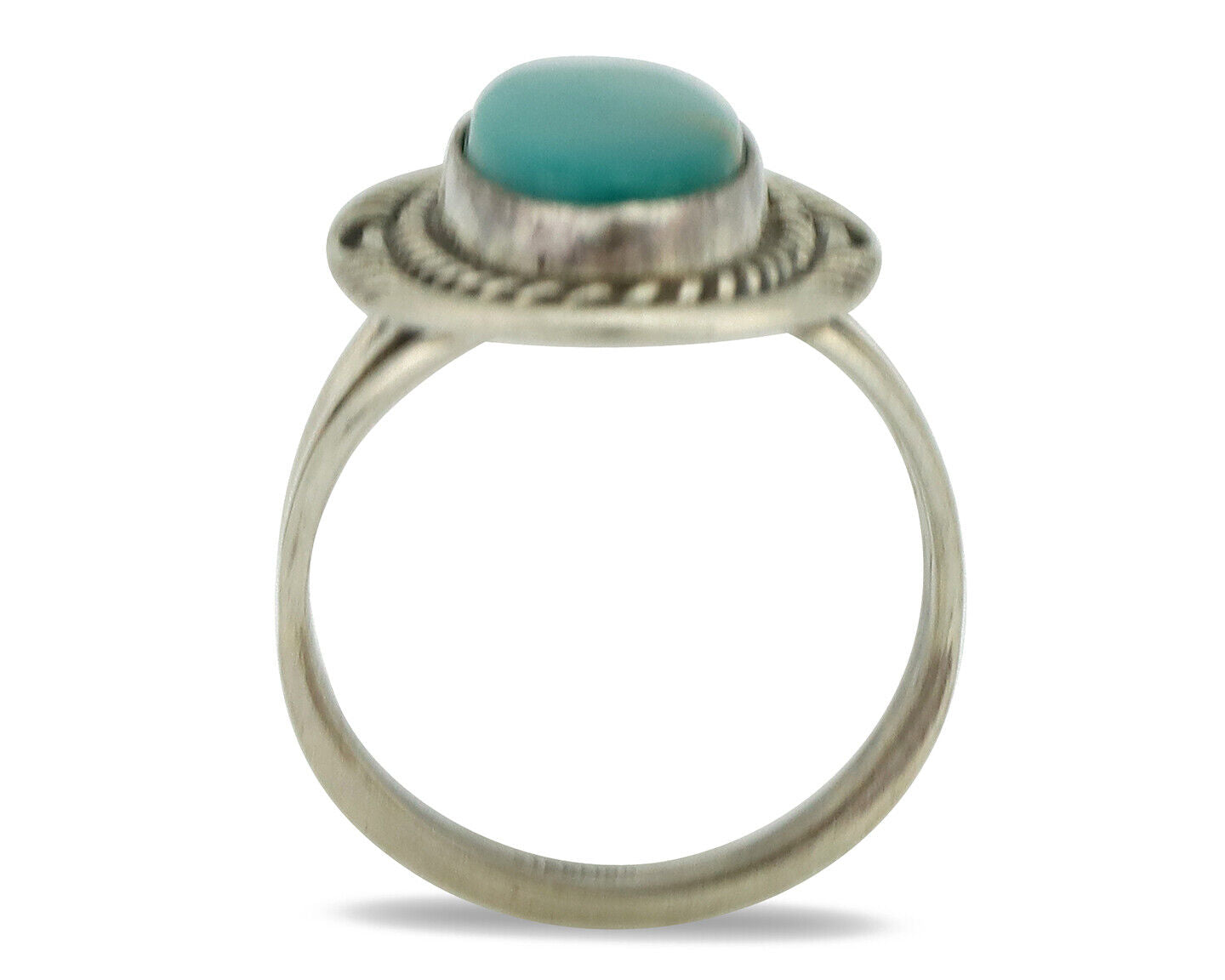 Navajo Ring 925 Silver Southwest Blue Turquoise Artist Signed Begay C.80's