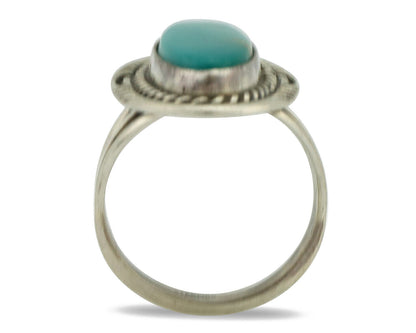 Navajo Ring 925 Silver Southwest Blue Turquoise Artist Signed Begay C.80's