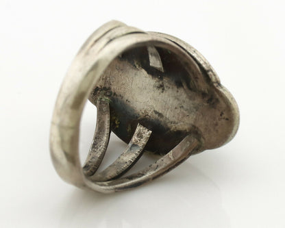 Navajo Ring .925 Silver Natural Blue Turquoise Native American Artist C.1980's