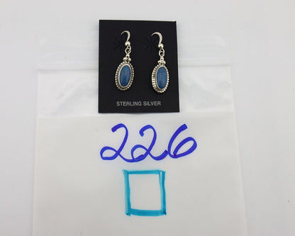 Navajo Earrings 925 Silver Natural Royal Blue Lapis Native American Artist C90s