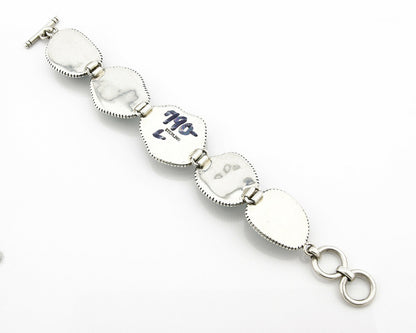 Navajo Bracelet .925 Silver Natural Sea Foam Turquoise Handmade C.80's