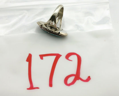 Navajo Ring .925 Silver Spiderweb Native American Artist Signed B C.1980's