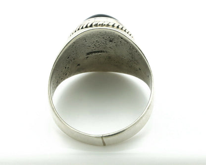 Navajo Ring .925 Silver Handmade Black Onyx Native American Artist C.80's
