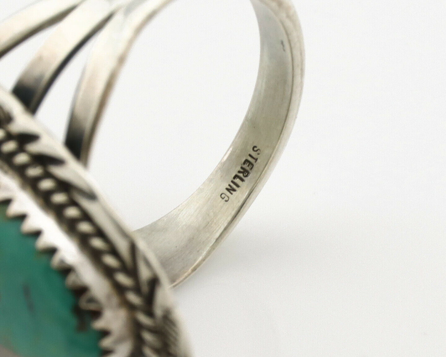 Navajo Ring .925 Silver Arizona Turquoise Artist Native American C.80's