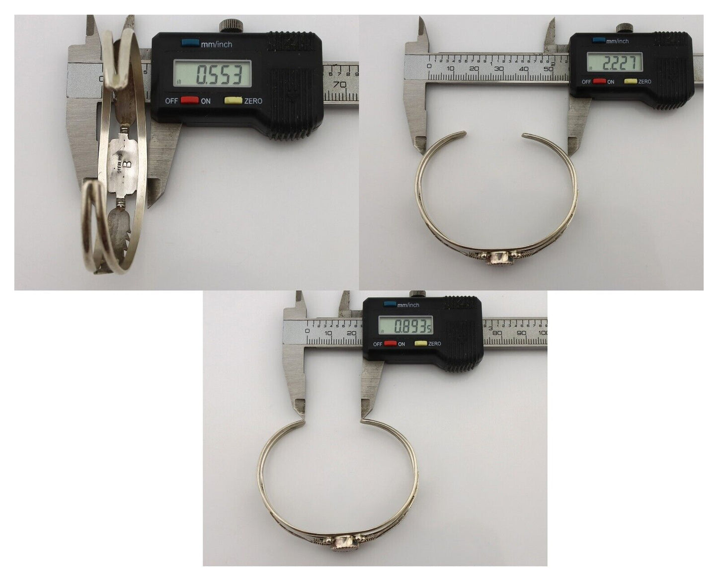 Navajo Bracelet 925 Silver Natural Pink Mussel Native American Signed Begay C80s