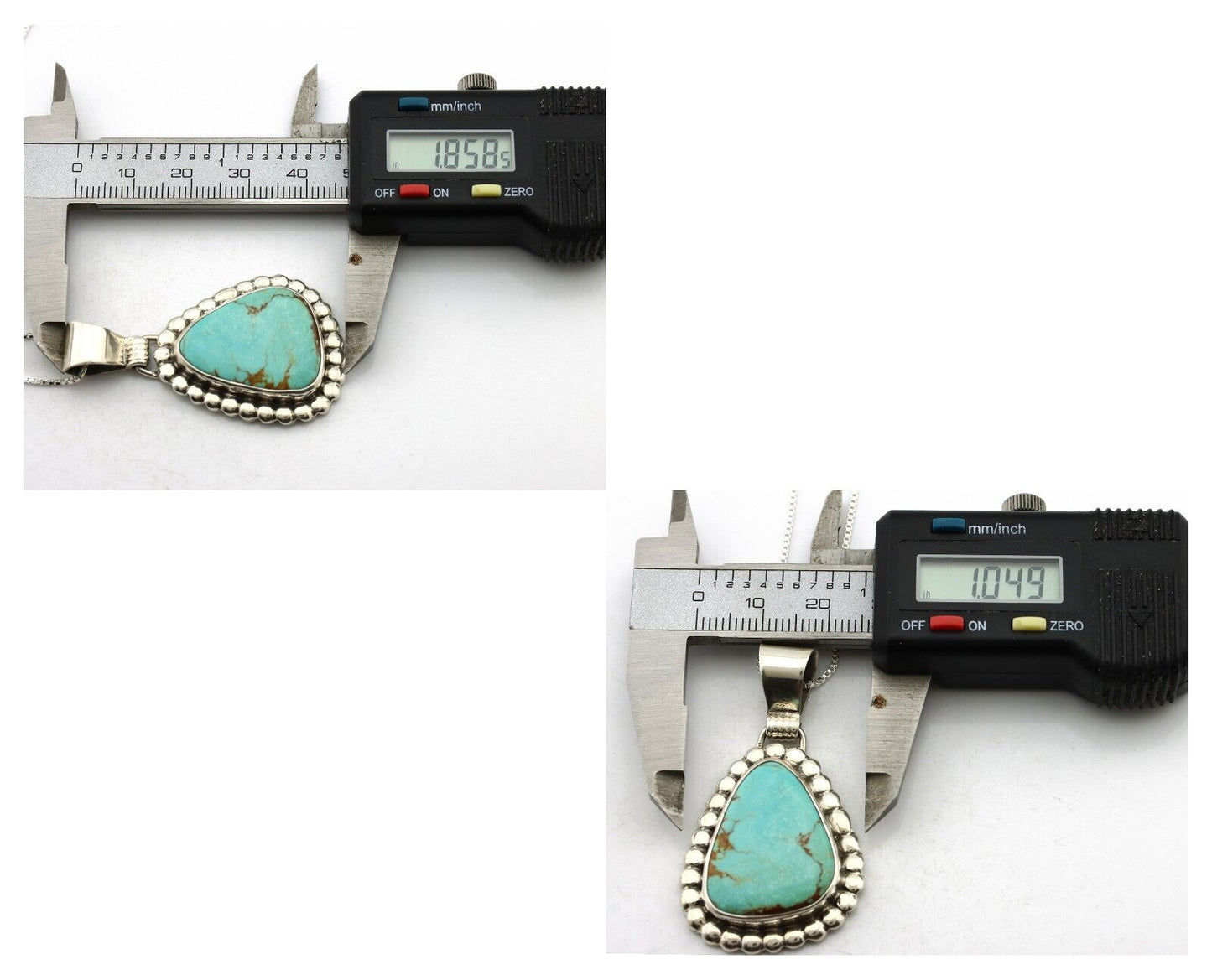 Navajo Necklace 925 Silver Arizona Turquoise Native American Artist Signed C80's