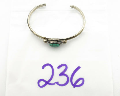 Navajo Bracelet .925 Silver Kingman Turquoise Native American Artist C.90's