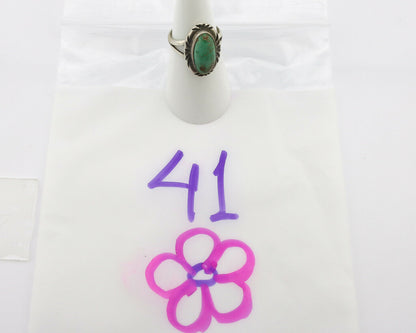 Navajo Ring .925 Silver Natural Mined Turquoise Native Artist C.80's