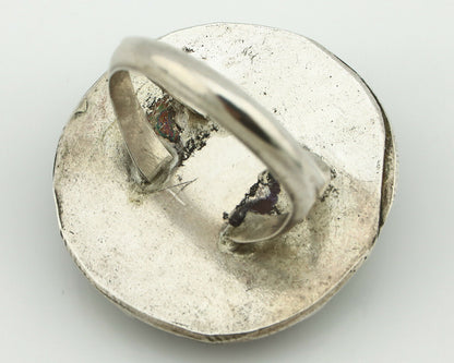 Navajo Ring .925 Silver Blue Turquoise Native American Artist C.80's