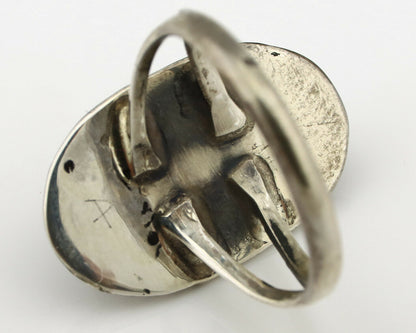 Navajo Ring .925 Silver Royston Turquoise Native American Artist C.1980's