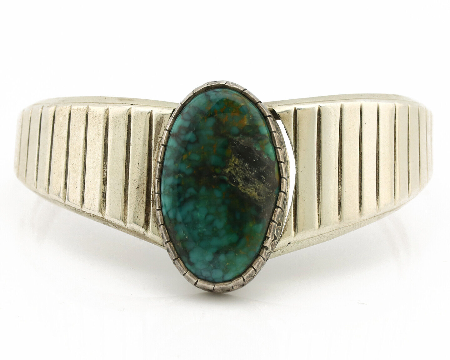 Women's Navajo .925 Silver Spiderweb Turquoise Native American Artist C.80's