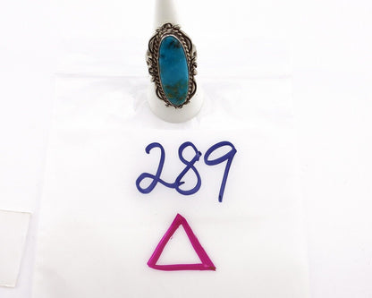 Navajo Ring 925 Silver Blue Turquoise Native Artist Signed Billy Eagle C.80s