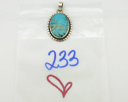 Navajo Necklace .925 Silver Turquoise Native American Artist C.1980's