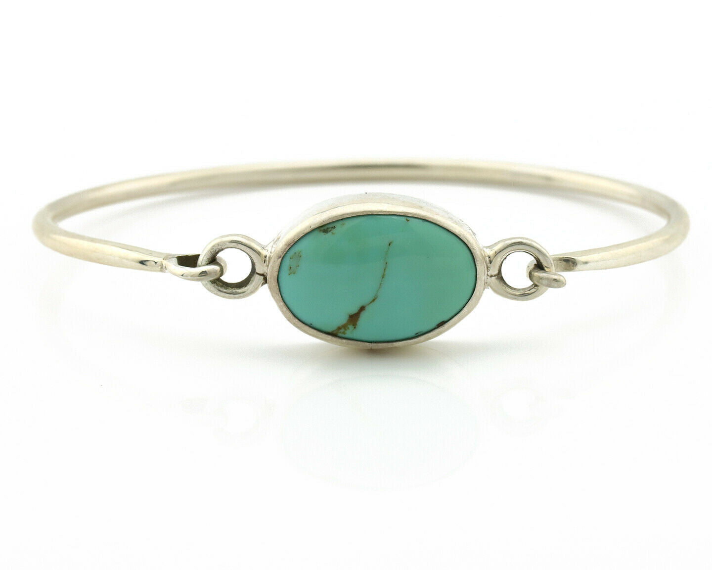 Navajo Bracelet .925 Silver Blue Arizona Turquoise Native American Artist C.90's