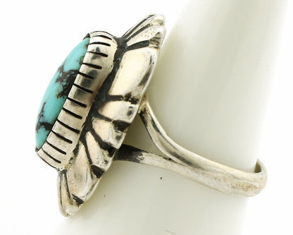 Navajo Ring .925 Silver Arizona Turquoise Signed M Montoya C.80's