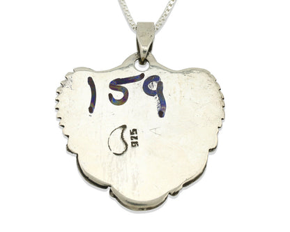 Navajo Necklace .925 Silver Royston Turquoise Signed Claw C.80's