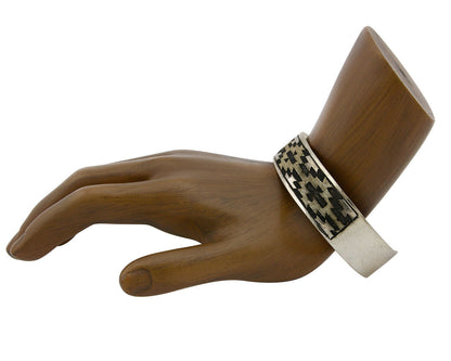 Navajo Bracelet .925 Silver Hand Stamped Artist Signed Kachina C.80's