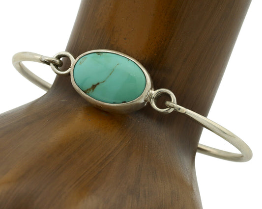 Navajo Bracelet .925 Silver Blue Arizona Turquoise Native American Artist C.90's
