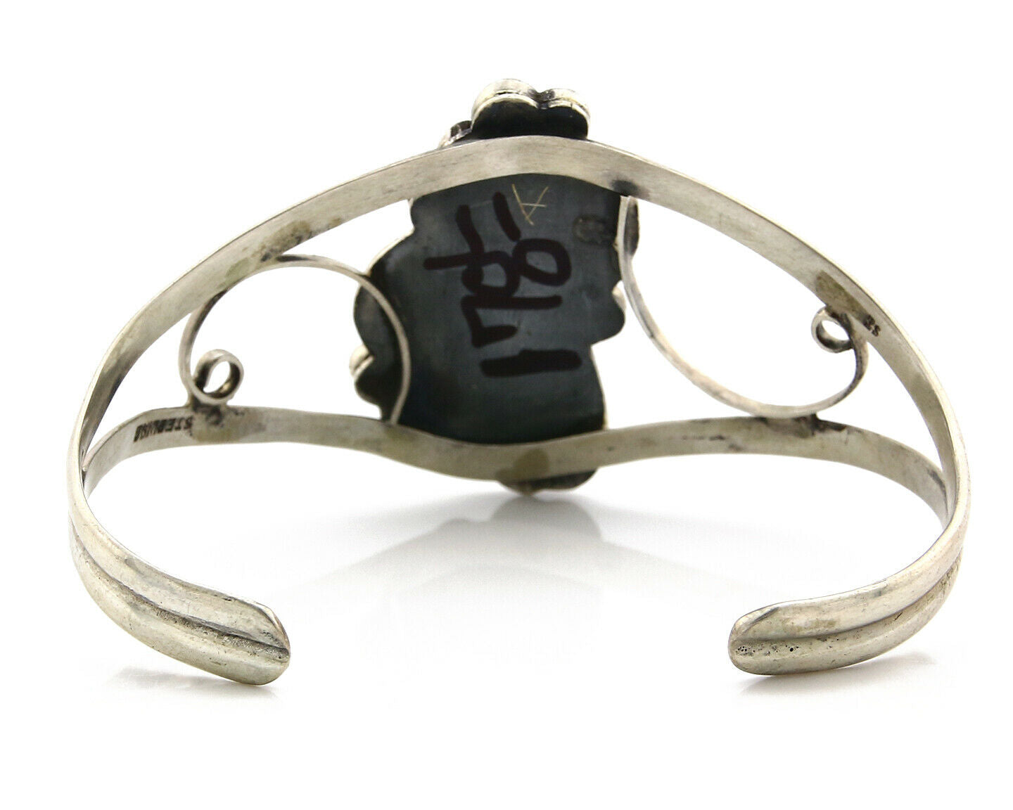 Navajo Bracelet .925 Silver Morenci Turquoise Artist Native American Circa 1975