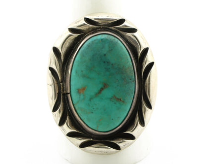 Navajo Ring 925 Silver Turquoise Mountain Artist Signed C Montoya C.80's