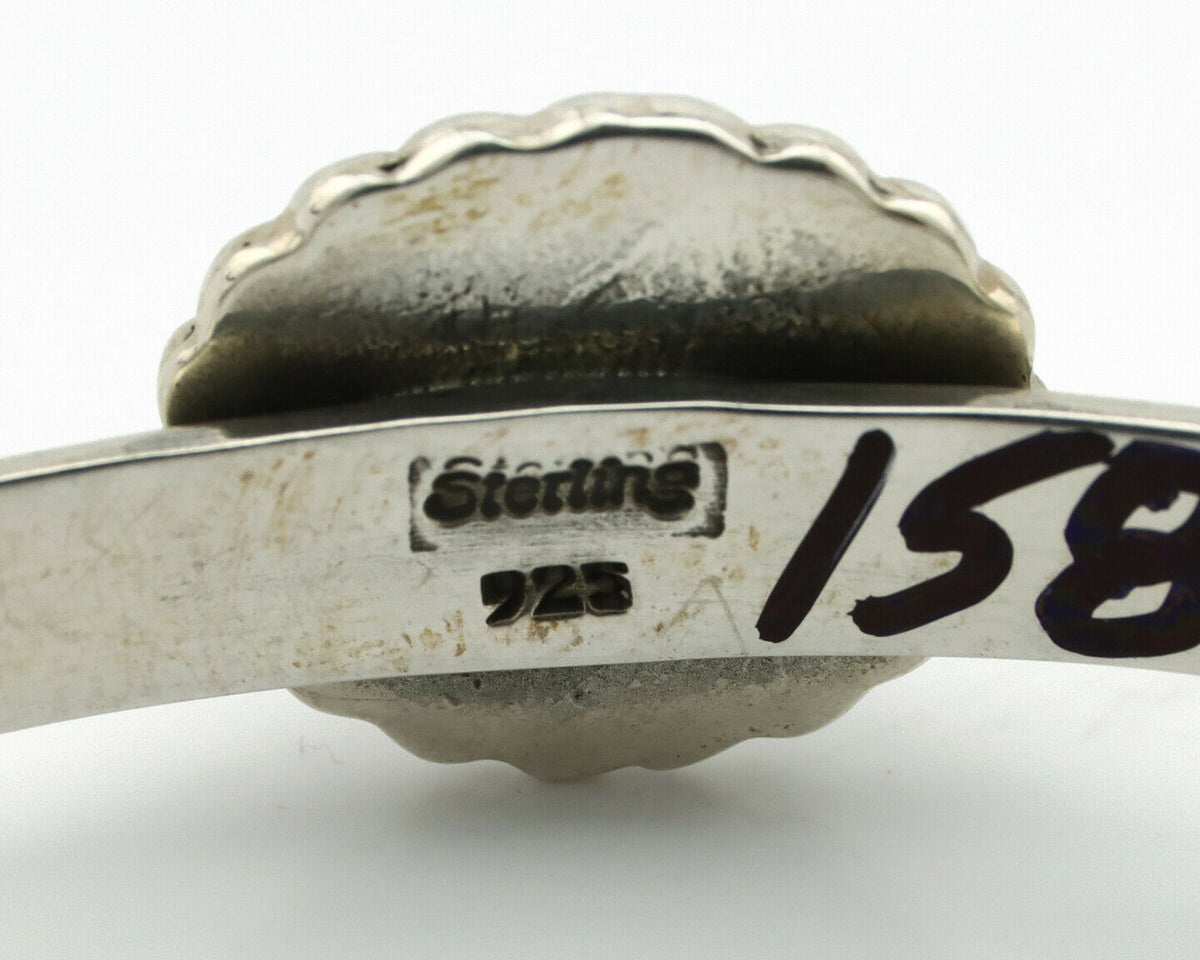 Navajo Bracelet .925 Silver Sleeping Beauty Turquoise Native American C.90's