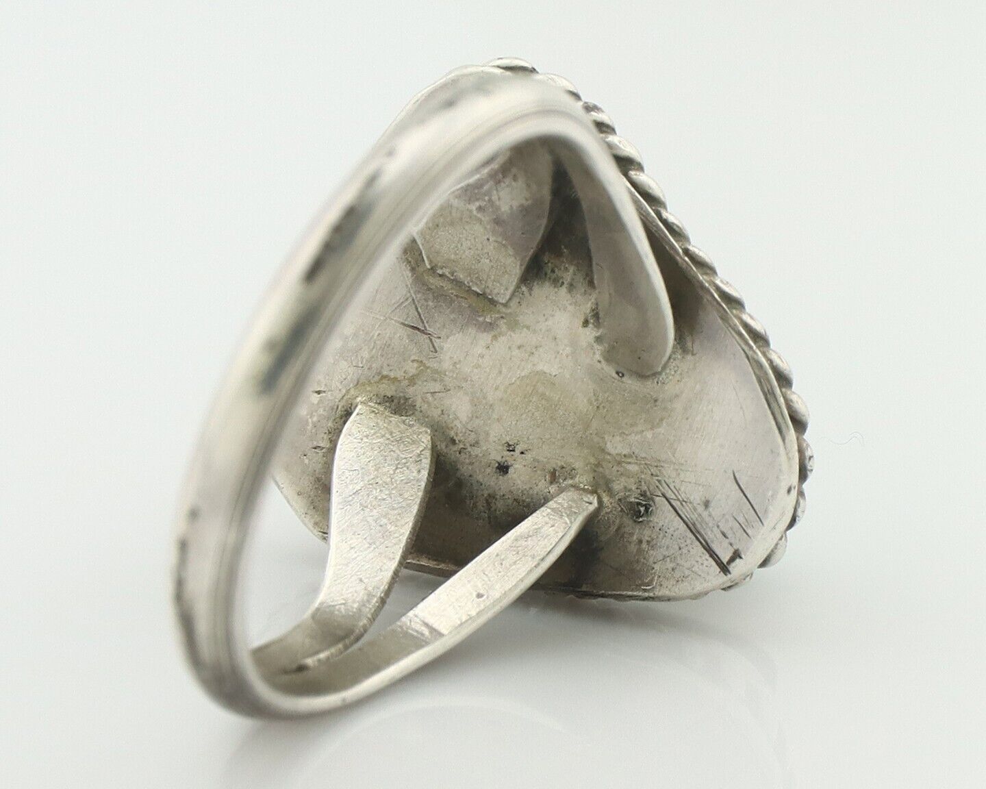 Navajo Handmade Ring .925 Silver Southwest Turquoise Native Artist C.80's