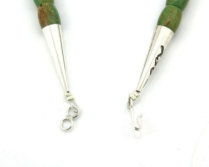 Navajo Necklace .925 Silver Royston Turquoise & Coral C.80's