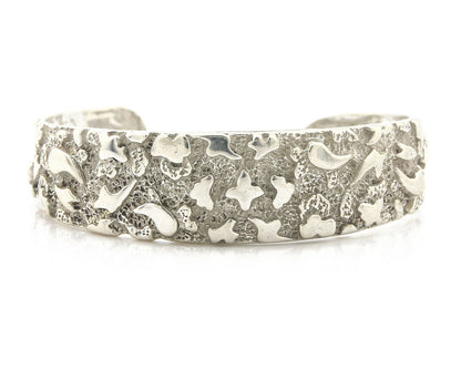 Navajo Bracelet .925 Silver Hand Stamped Arrow Head Signed Montoya C.80's