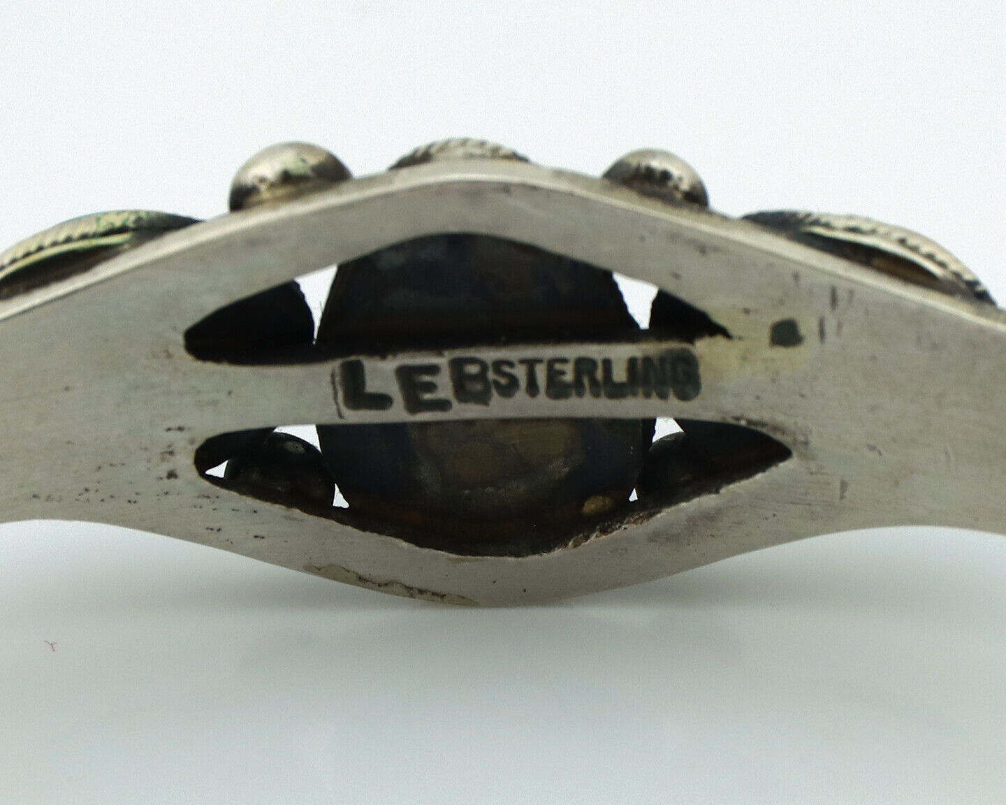 Women's Navajo .925 Silver Blue Natural Turquoise Artist Signed LE C.80's