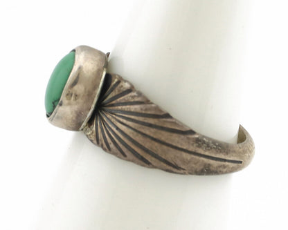 Navajo Ring 925 Silver Natural Mined Turquoise Native Artist C.80's