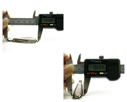 Navajo Pendant .925 Silver Real Natural Pink Mussel Signed Yazzie C.80's