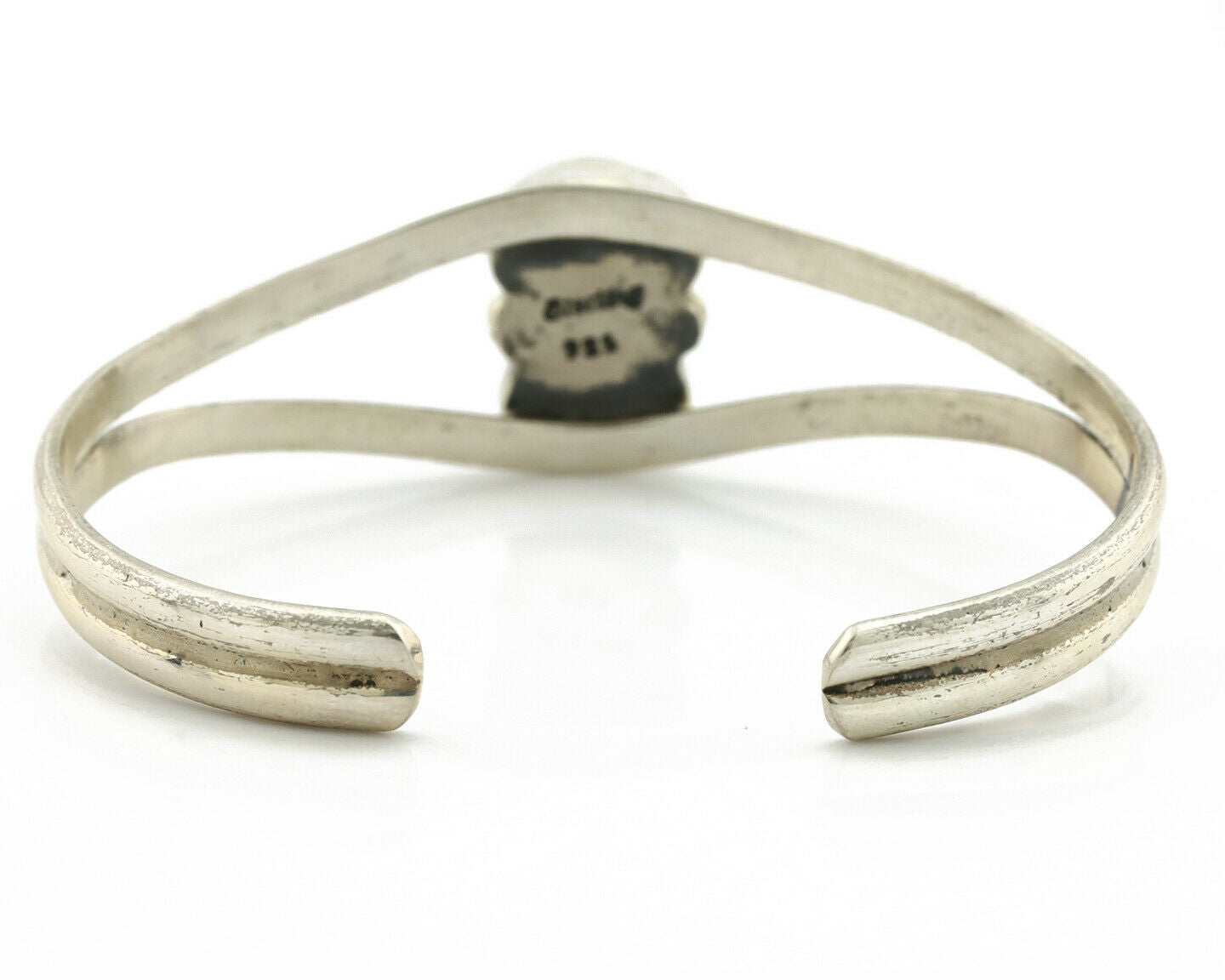 Navajo Bracelet .925 Silver Coral & Turquoise Native American Artist C.90's