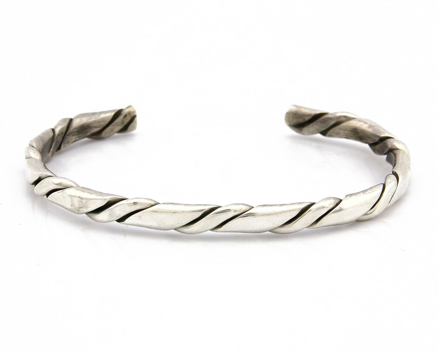 Navajo Twist Bracelet .925 SOLID Silver Handmade Artist TAHE C.80's