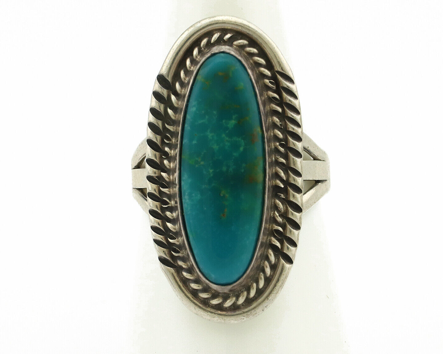Navajo Ring 925 Silver Southwest Blue Turquoise Artist Signed Begay C.80's