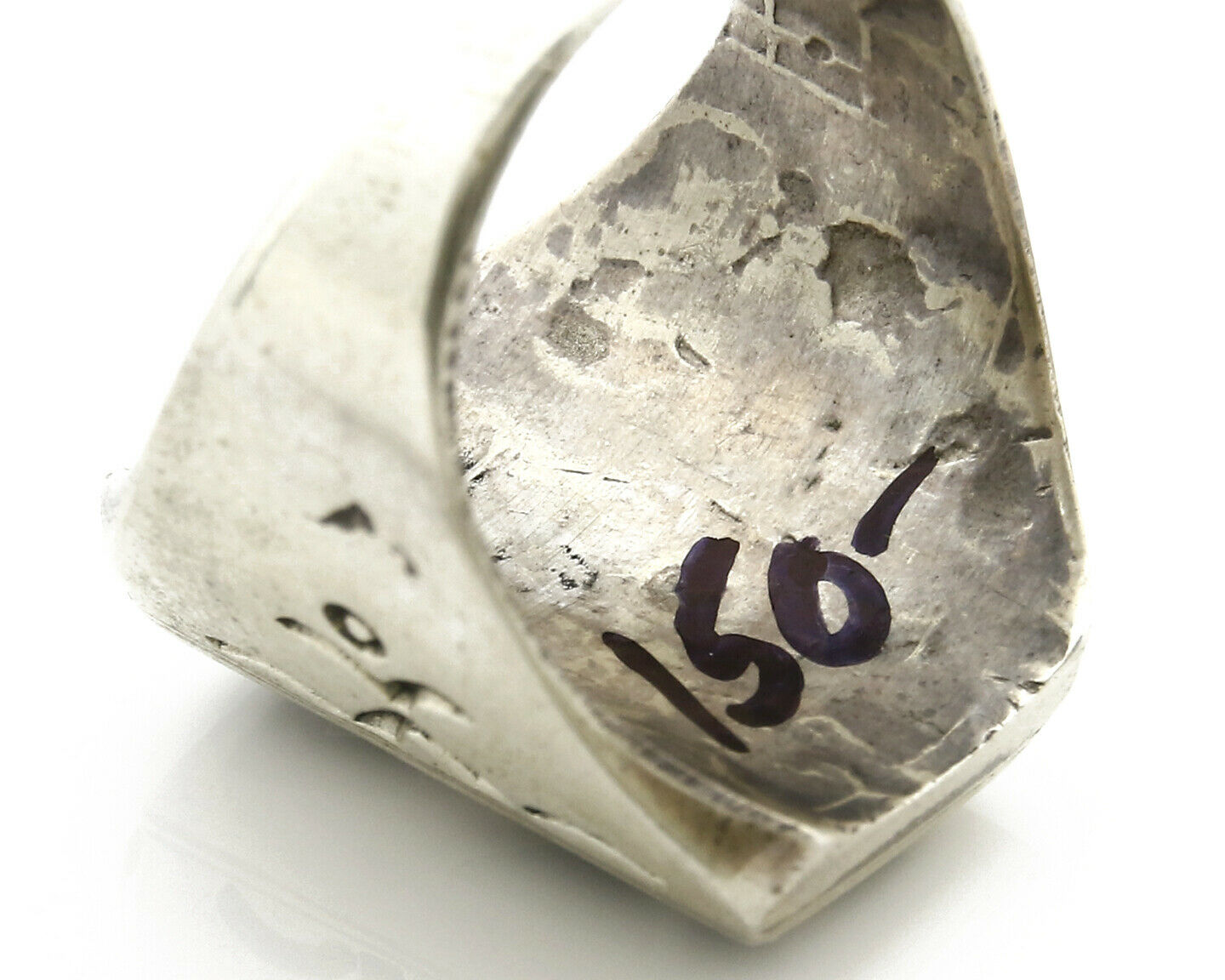 Navajo Overlay Ring .925 Handmade Native American C.80's