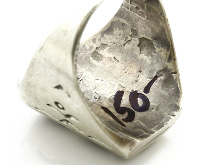 Navajo Overlay Ring .925 Handmade Native American C.80's
