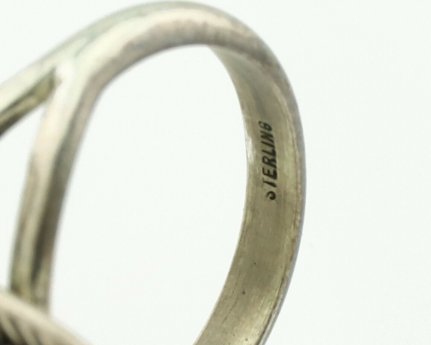 Navajo Ring .925 Silver Nevada Turquoise Signed M Begay C.1980's