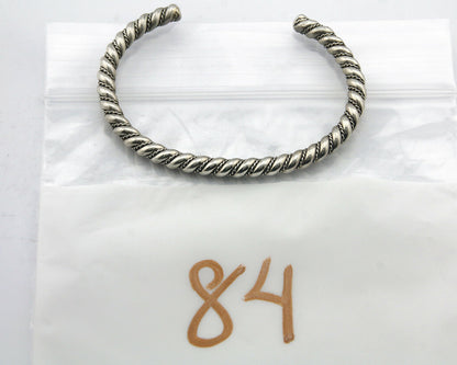 Navajo Bracelet .925 SOLID Silver Handmade Artist Tahe Circa Late 1980's