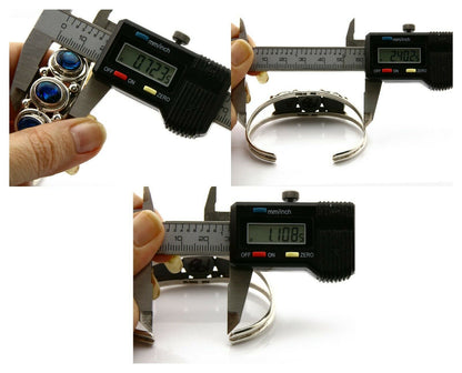 Navajo Bracelet .925 Silver Natural Mother of Pearl Handmade Native Artist C80's