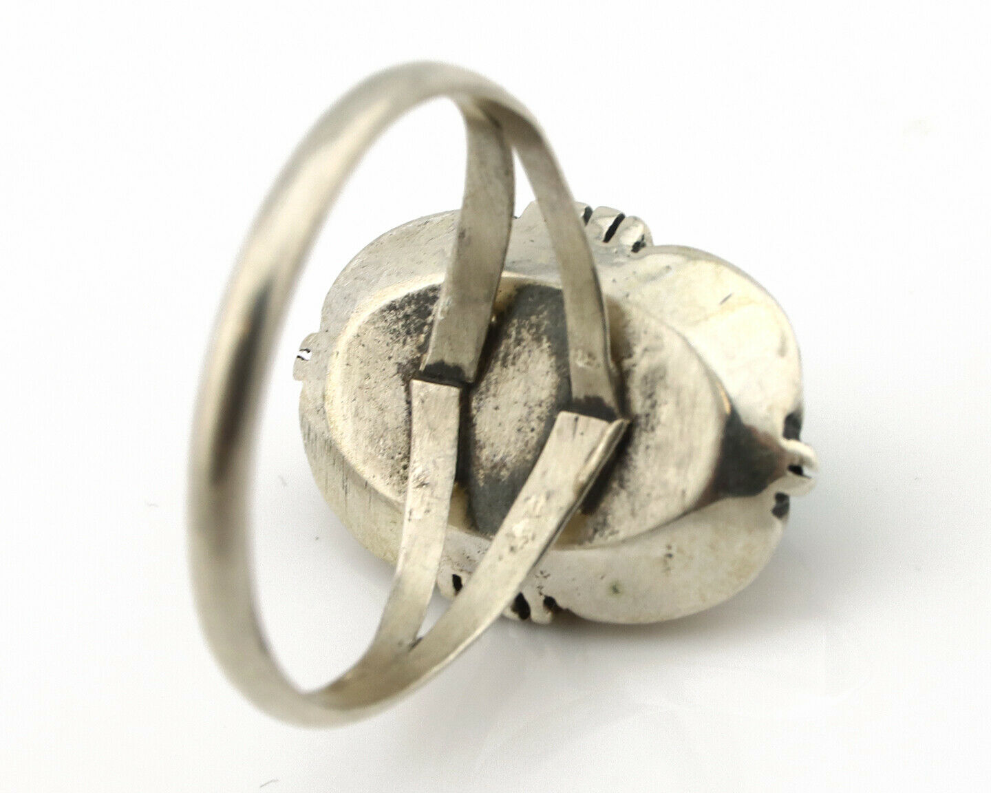 Navajo Ring .925 Silver Kingman Turquoise Handmade Native American Artist C.80's